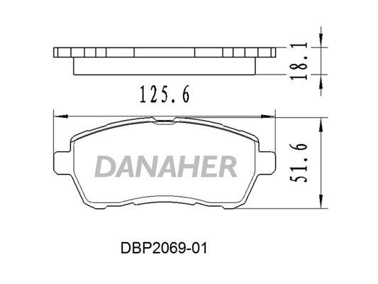 Danaher DBP2069-01 Brake Pad Set, disc brake DBP206901