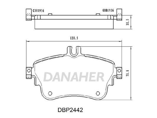Danaher DBP2442 Brake Pad Set, disc brake DBP2442