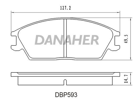 Danaher DBP593 Brake Pad Set, disc brake DBP593