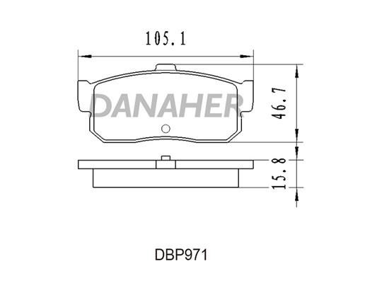 Danaher DBP971 Brake Pad Set, disc brake DBP971