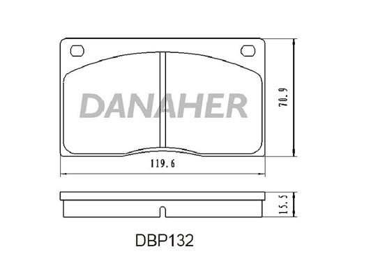 Danaher DBP132 Brake Pad Set, disc brake DBP132