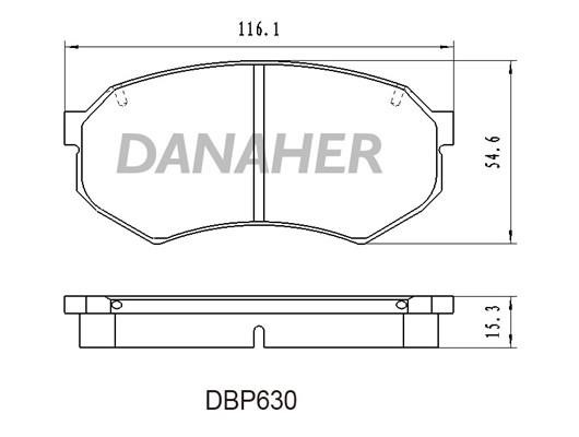 Danaher DBP630 Brake Pad Set, disc brake DBP630