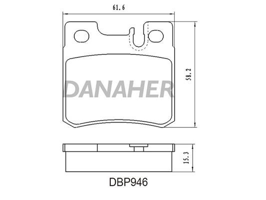 Danaher DBP946 Brake Pad Set, disc brake DBP946