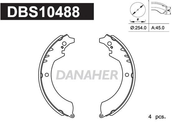 Danaher DBS10488 Brake shoe set DBS10488