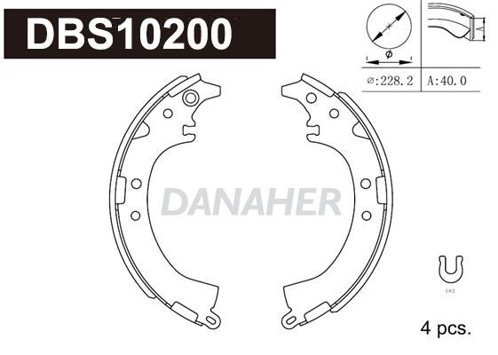 Danaher DBS10200 Brake shoe set DBS10200