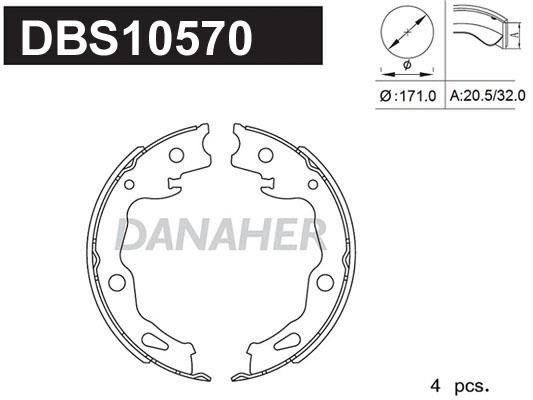 Danaher DBS10570 Parking brake shoes DBS10570