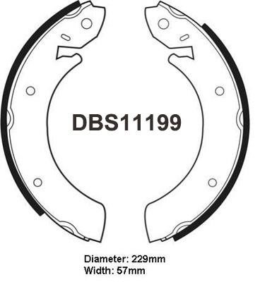 Danaher DBS11199 Brake shoe set DBS11199