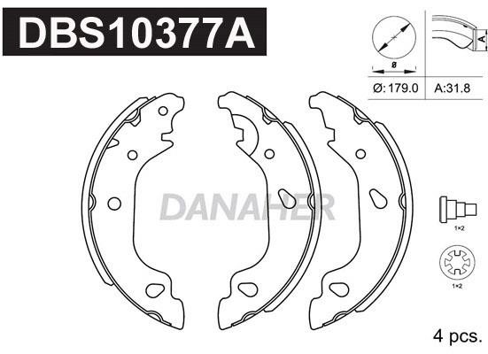Danaher DBS10377A Brake shoe set DBS10377A
