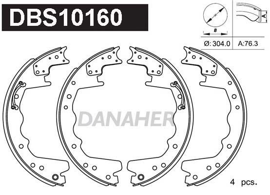 Danaher DBS10160 Brake shoe set DBS10160