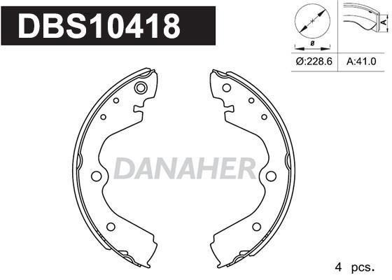 Danaher DBS10418 Brake shoe set DBS10418