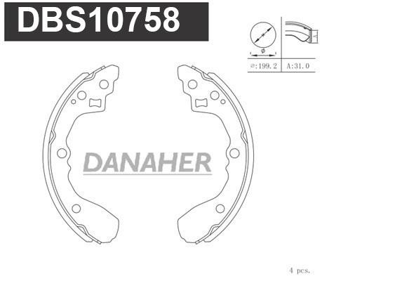 Danaher DBS10758 Brake shoe set DBS10758