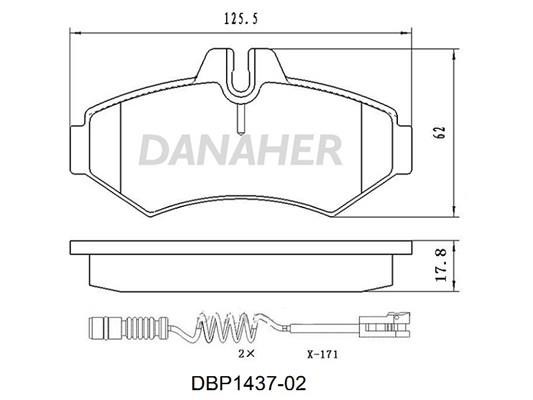 Danaher DBP1437-02 Brake Pad Set, disc brake DBP143702