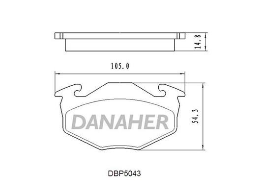 Danaher DBP5043 Brake Pad Set, disc brake DBP5043