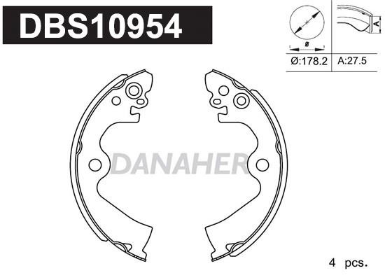 Danaher DBS10954 Brake shoe set DBS10954
