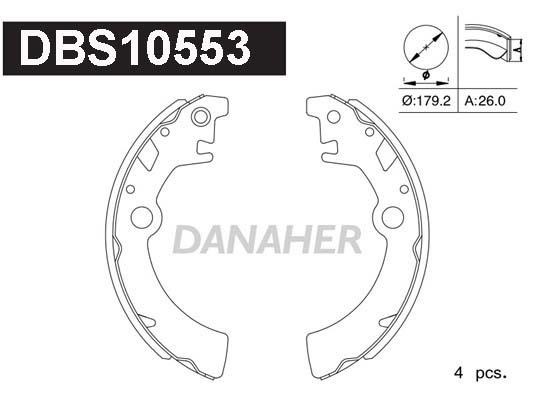 Danaher DBS10553 Brake shoe set DBS10553