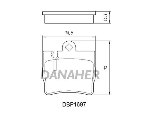 Danaher DBP1697 Brake Pad Set, disc brake DBP1697