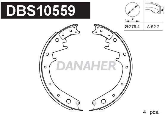 Danaher DBS10559 Brake shoe set DBS10559
