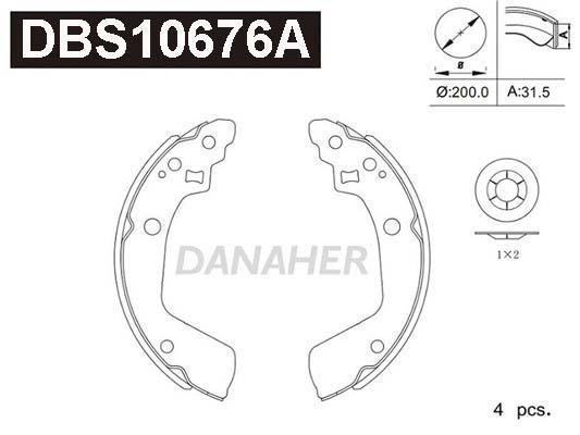 Danaher DBS10676A Brake shoe set DBS10676A