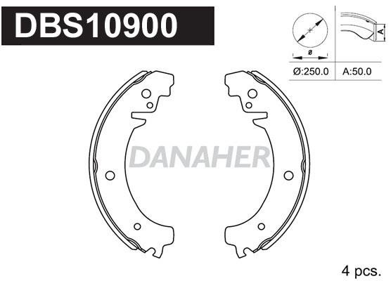Danaher DBS10900 Brake shoe set DBS10900