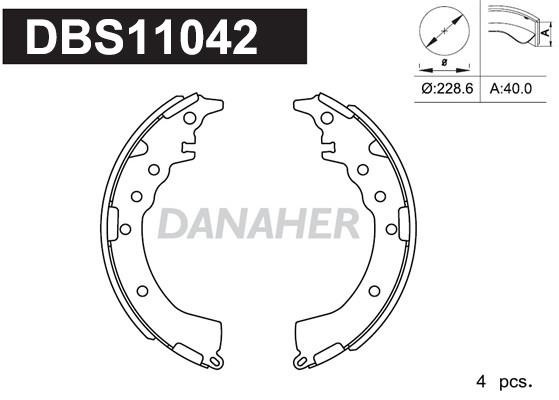 Danaher DBS11042 Brake shoe set DBS11042