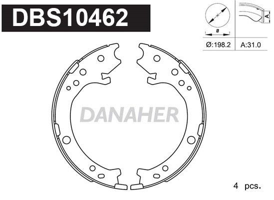 Danaher DBS10462 Parking brake shoes DBS10462