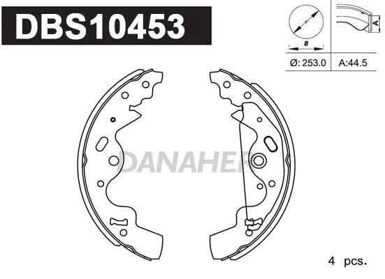 Danaher DBS10453 Brake shoe set DBS10453