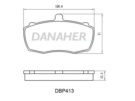 Danaher DBP413 Brake Pad Set, disc brake DBP413