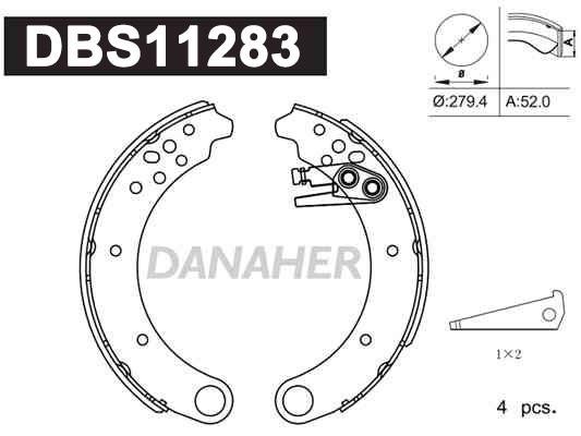 Danaher DBS11283 Brake shoe set DBS11283