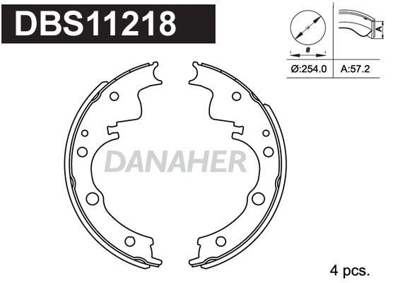 Danaher DBS11218 Brake shoe set DBS11218