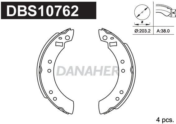 Danaher DBS10762 Brake shoe set DBS10762