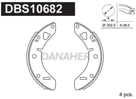Danaher DBS10682 Brake shoe set DBS10682