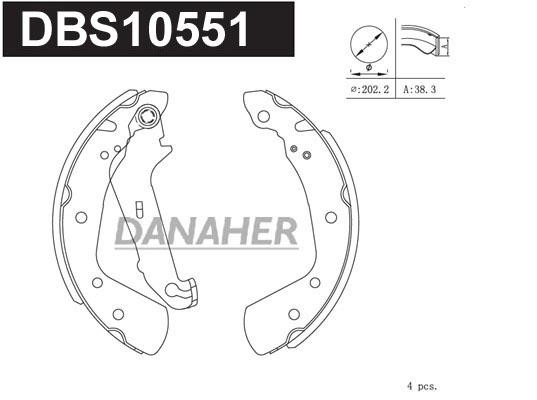 Danaher DBS10551 Brake shoe set DBS10551