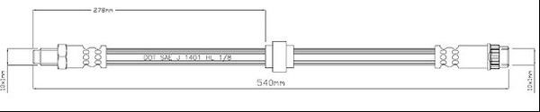 Motorquip VBH1238 Brake Hose VBH1238