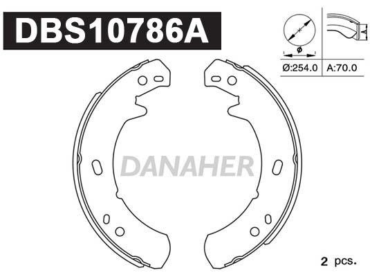 Danaher DBS10786A Parking brake shoes DBS10786A