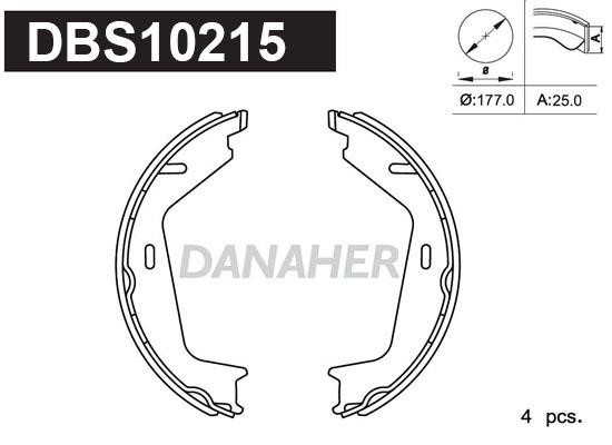 Danaher DBS10215 Parking brake shoes DBS10215