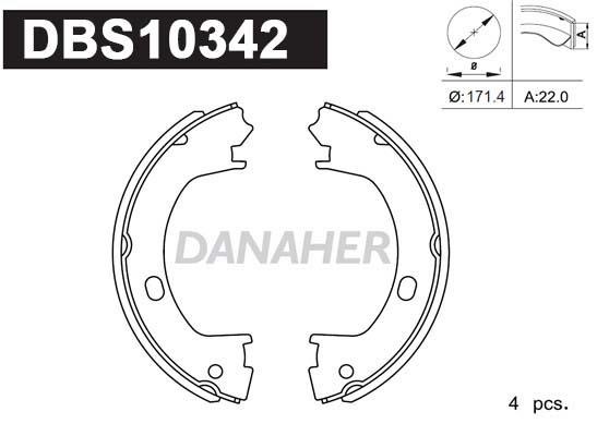 Danaher DBS10342 Parking brake shoes DBS10342