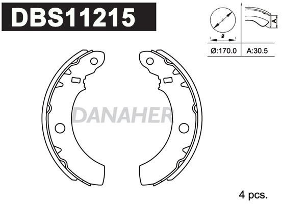 Danaher DBS11215 Brake shoe set DBS11215