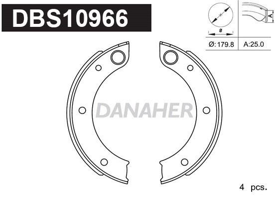 Danaher DBS10966 Parking brake shoes DBS10966