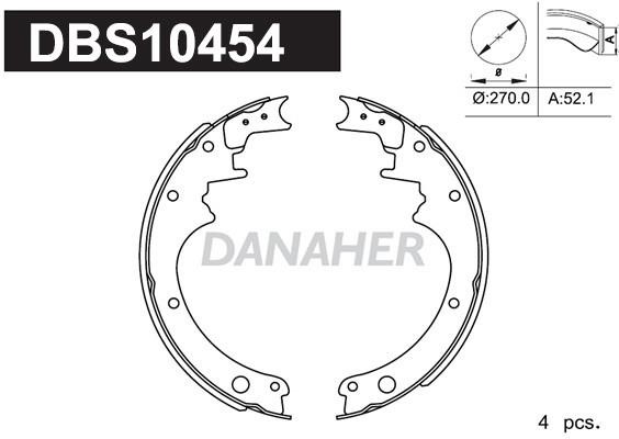 Danaher DBS10454 Brake shoe set DBS10454