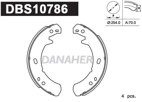Danaher DBS10786 Parking brake shoes DBS10786