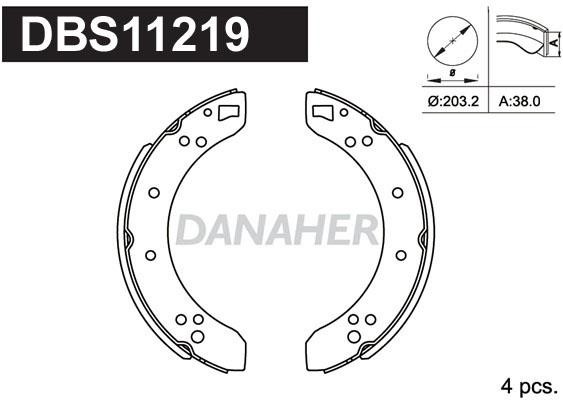 Danaher DBS11219 Brake shoe set DBS11219