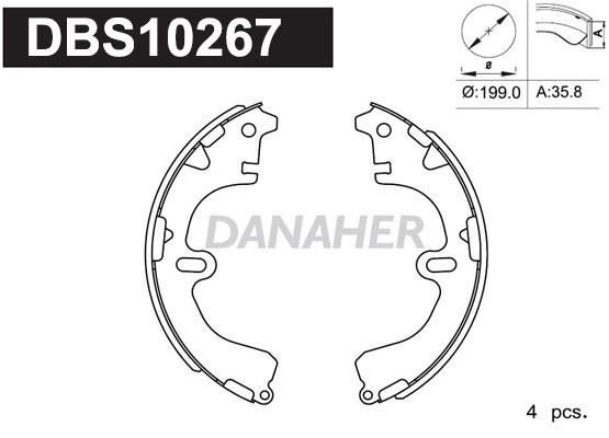 Danaher DBS10267 Brake shoe set DBS10267