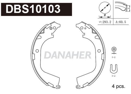 Danaher DBS10103 Brake shoe set DBS10103