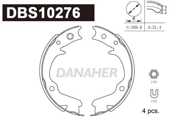 Danaher DBS10276 Parking brake shoes DBS10276