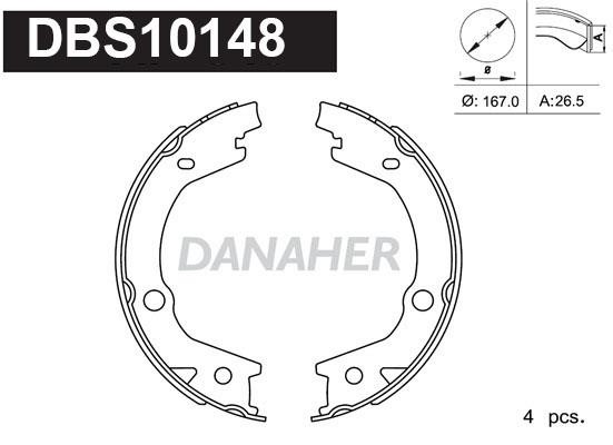 Danaher DBS10148 Parking brake shoes DBS10148