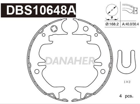 Danaher DBS10648A Parking brake shoes DBS10648A