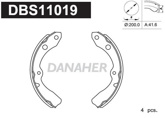 Danaher DBS11019 Brake shoe set DBS11019