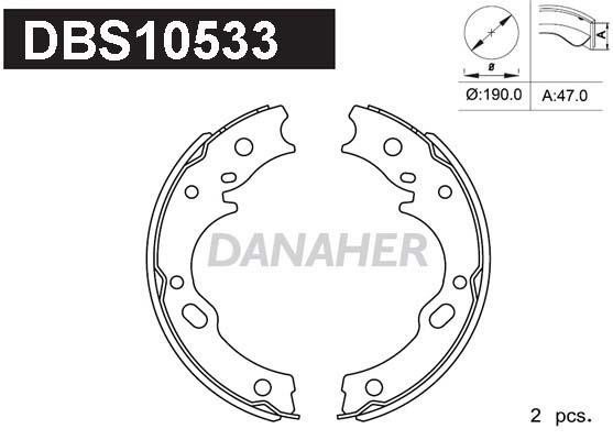 Danaher DBS10533 Parking brake shoes DBS10533