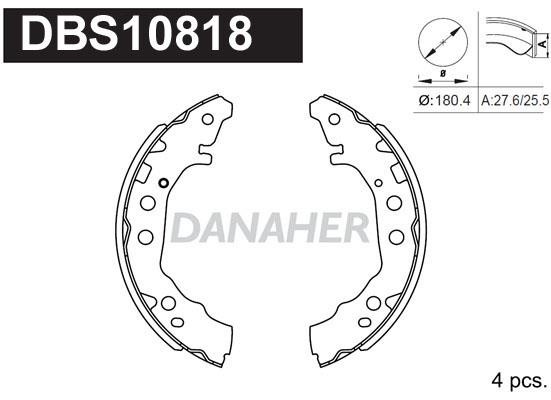 Danaher DBS10818 Brake shoe set DBS10818
