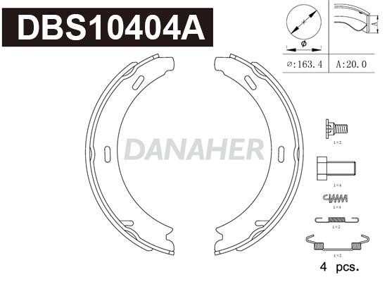 Danaher DBS10404A Parking brake shoes DBS10404A